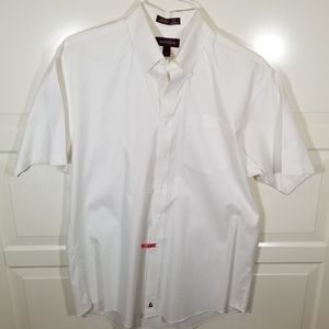 Nordstrom Smartcare White Short Sleeve Shirt 16